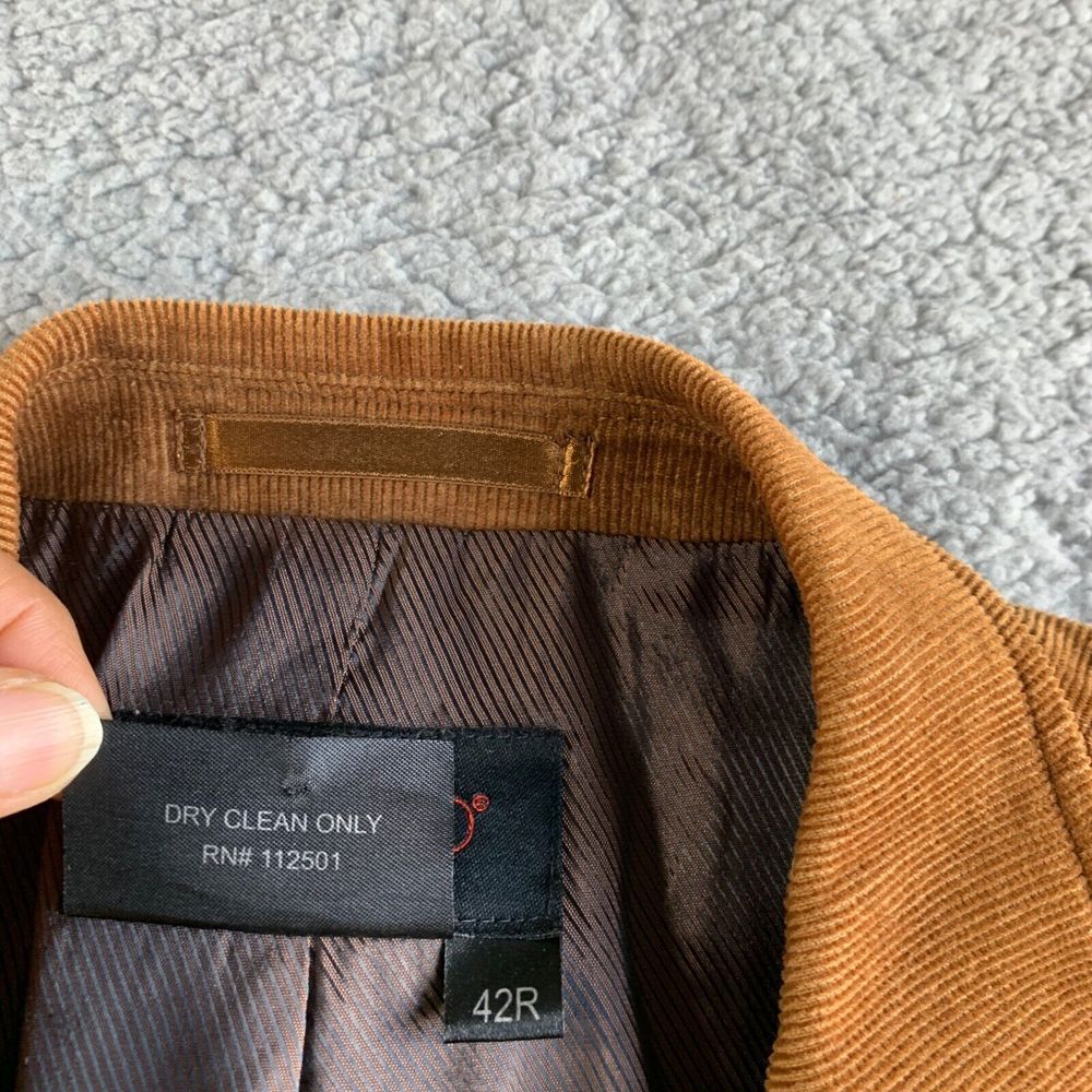 Di Quattro Blazer Mens 42 R Brown Corduroy Sport Coat Jacket 2 Button Casual - Picture 9 of 12